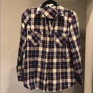 Skies Are Blue button-up, red, white, & blue, S